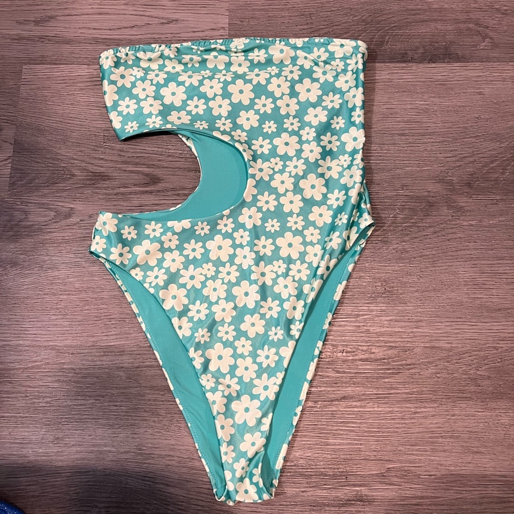Floral one piece bikini